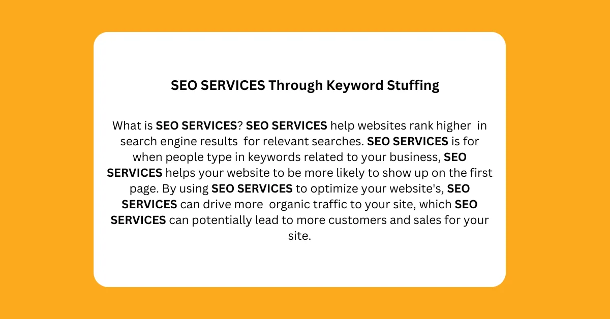 Black Hat SEO - Keyword Stuffing