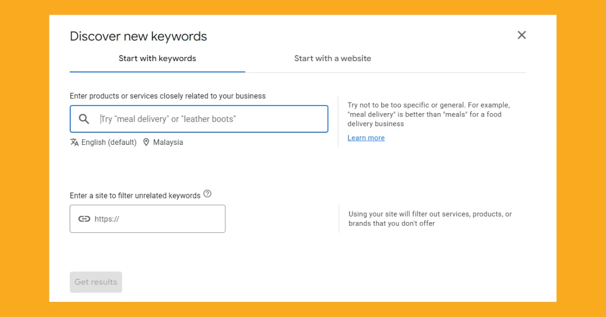 How to add to Negative Keywords List Step 2