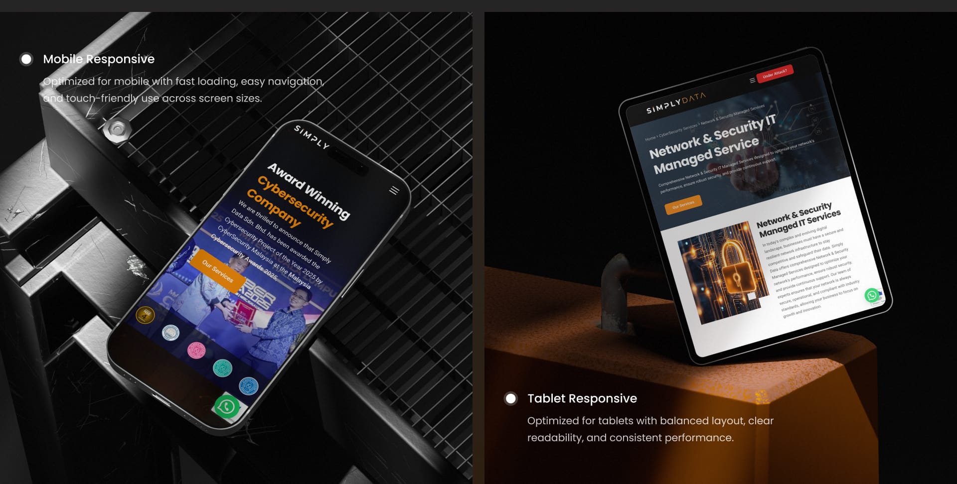 simply data interactive device responsive